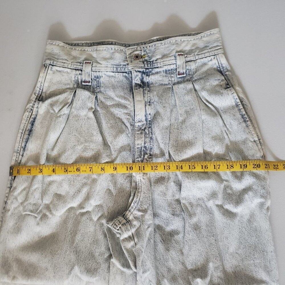 Vintage 80's/90's Lee Acid Wash High Rise Slouch Relaxed Jean Pants - Picture 10 of 11